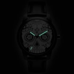 Lucleon Todos | Montre noire & blanche Le jour des morts -LuxeMontre Boutique 2 5tsc