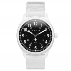 Fawler Scout | Montre militaire blanche à bracelet NATO en série limitée