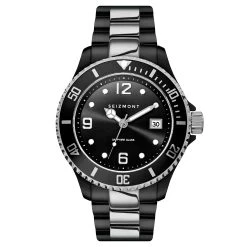 Seizmont Montre en acier inoxydable Dwight Tide