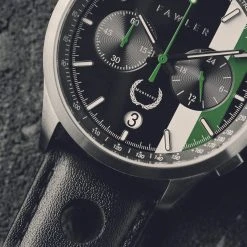 Fawler Monterey | Montre de course blanche et verte