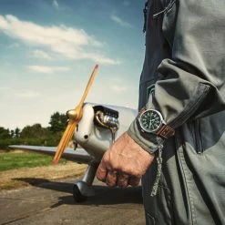 Fawler Apollo | Montre Aviateur en acier inoxydable vert et argenté -LuxeMontre Boutique jwm apollo drop38 frank christensen 26126 1x1 32