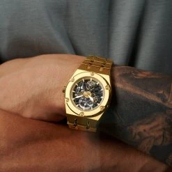 Arkai Montre squelette automatique dorée Aadi Mamut -LuxeMontre Boutique jwm mwcl ig 1x1 arkai watch gold 23542 barke johansen 5