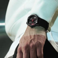 Seizmont Monza | Montre Racing rouge et noire -LuxeMontre Boutique rst drop 13 sz monza watch extrastrap blackred michael 24989 1x1 3 2