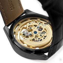 Seizmont Montre squelette automatique Sedric Motus -LuxeMontre Boutique sedric motus black gold black 4